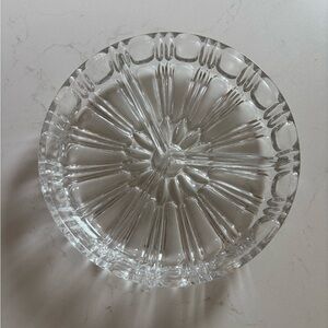 Vintage Clear Glass 3-Part Circular Divided Serving Relish Condiment Dish 8”